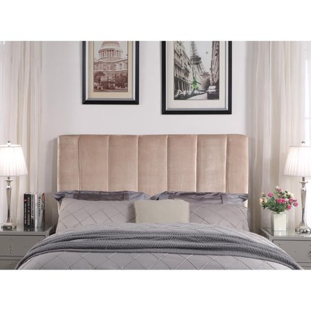 CHIC HOME Twin Size Modern Transitional Anwar Headboard Taupe 53.25 x 41.25 x 4 in. FHB9068-US